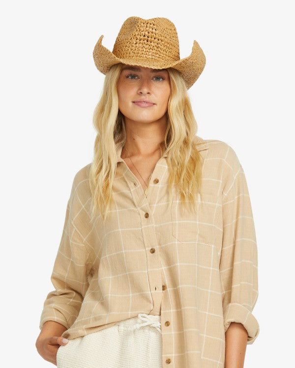 Load image into Gallery viewer, Billabong Women's Take It West Straw Hat Natural 24E551510-NAT1
