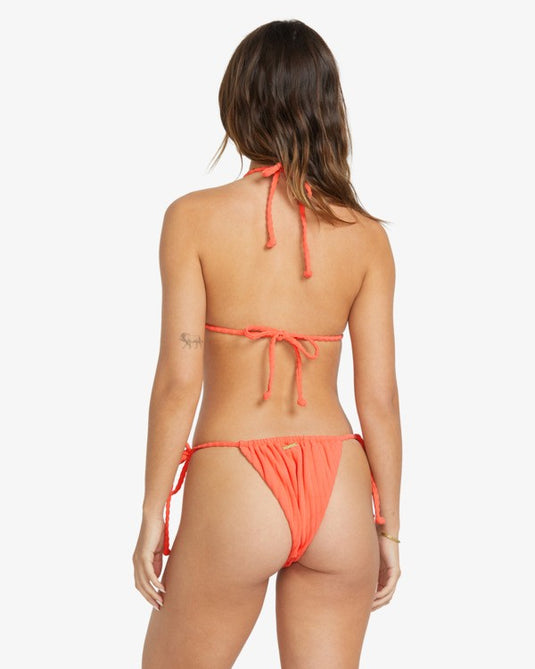 Billabong Women's In The Loop Medium Coverage Bikini Top Papaya 24O141520_PAY