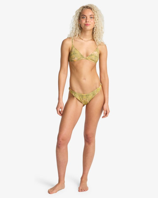 Billabong Women's Vaca Soleil Ceci Tri Bikini Top Cedar 24O141606-CED