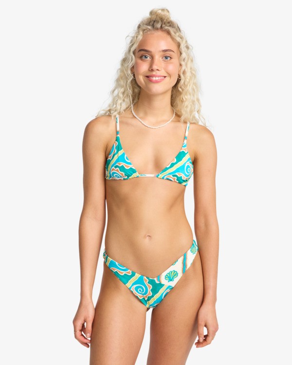 Load image into Gallery viewer, Billabong Women's Salty Waves Reversible Bikini Top Salt Crystal 24O141613-SCS1
