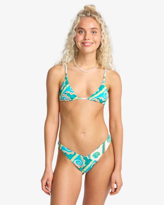 Billabong Women's Salty Waves Reversible Bikini Top Salt Crystal 24O141613-SCS1