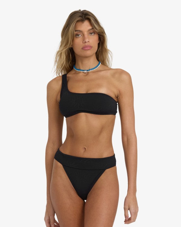 Load image into Gallery viewer, Billabong Women's Laura Twisted Sun Aruba High Leg Bikini Bottom Black Pebble 24O204500-BPB
