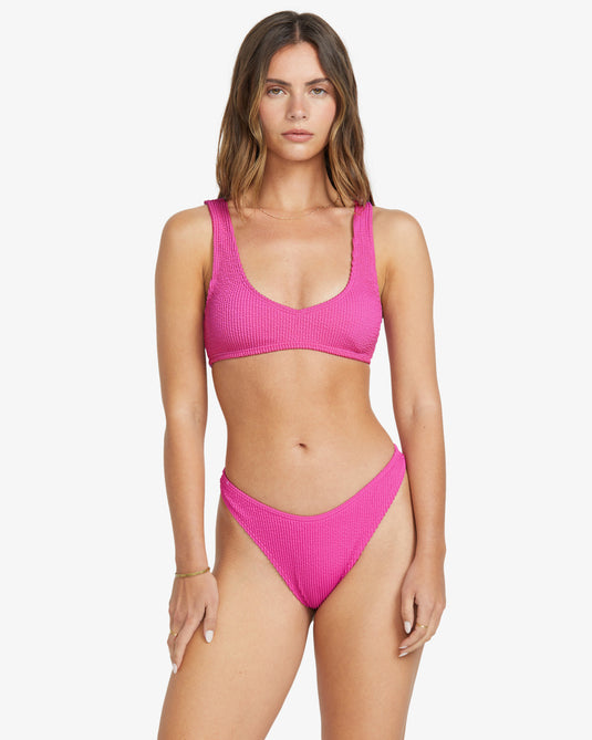 Billabong Women's Summer High Skimpy Coverage Bikini Bottoms Fiesta Pink 24O231521_FTP
