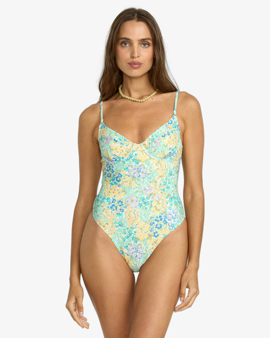 Billabong Women's Morning Swell Morgan One Piece Swimsuit Multi 24O302503-MUL