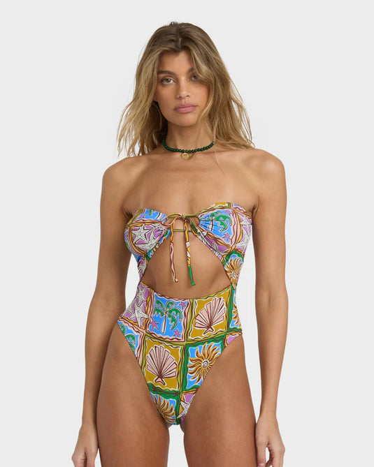 Billabong Women's Heat Dream Andrew High Swimsuit Multi 24O304506-MUL