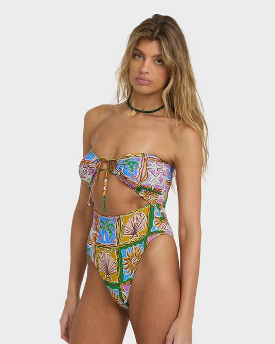 Billabong Women's Heat Dream Andrew High Swimsuit Multi 24O304506-MUL