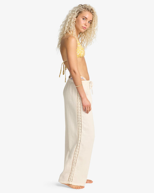 Billabong Women's Feelin Fine Beach Pants White Cap 24O601601-WCP