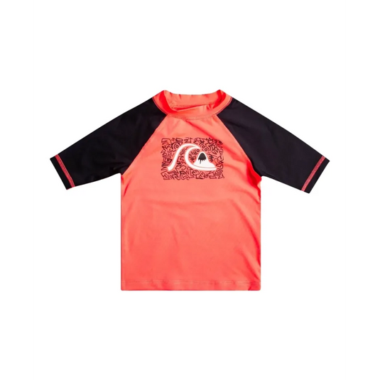 Quiksilver Kids' Next Gen Short Sleeve UPF 50 Rash Vest Fiery Coral EQKWR03123-MKZ0