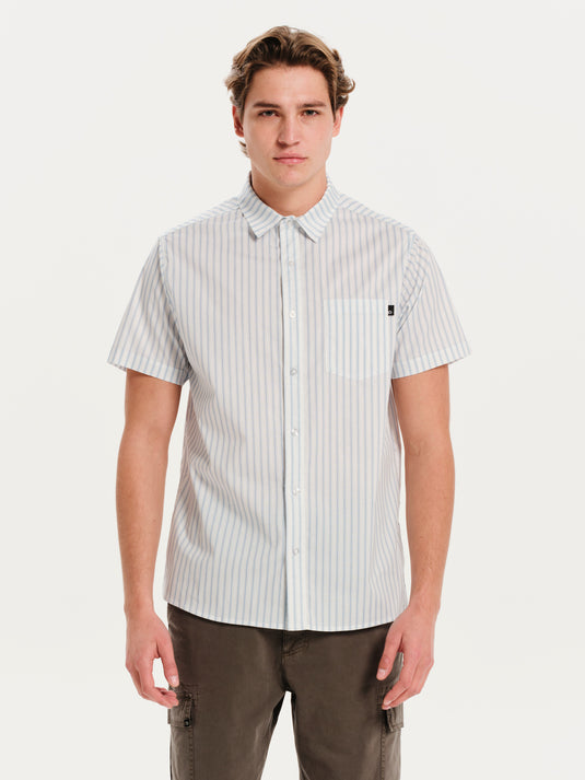 Emerson Men's Patern Short Sleeve Shirt Blue 251.EM61.04PR-Pr525-Blue