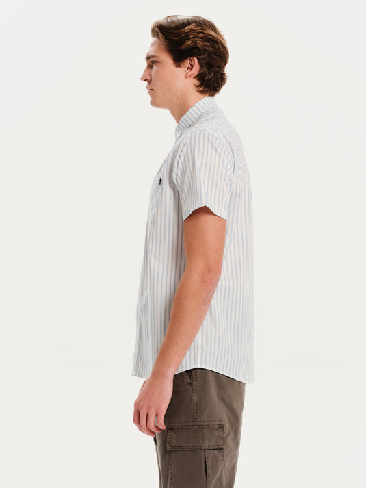 Emerson Men's Patern Short Sleeve Shirt Blue 251.EM61.04PR-Pr525-Blue
