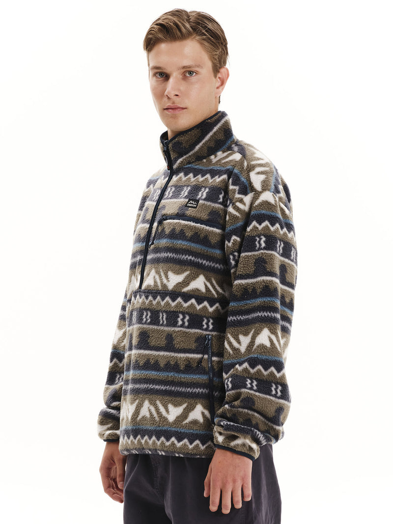 Load image into Gallery viewer, Emerson Men's High-Pile Half Zip Fleece Dusty Olive PR538
