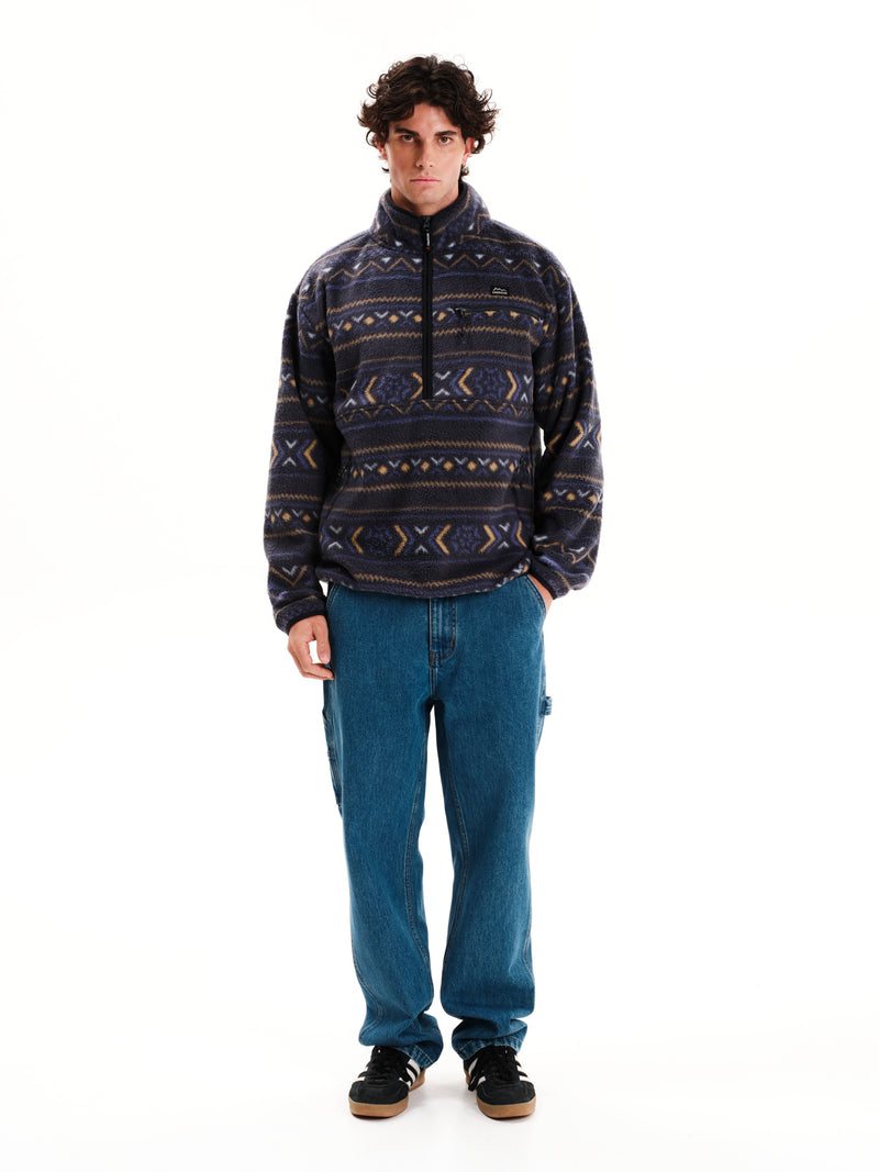 Load image into Gallery viewer, Emerson Men's High Pile Half Zip Fleece Midnight 252.EM280.105-PR546
