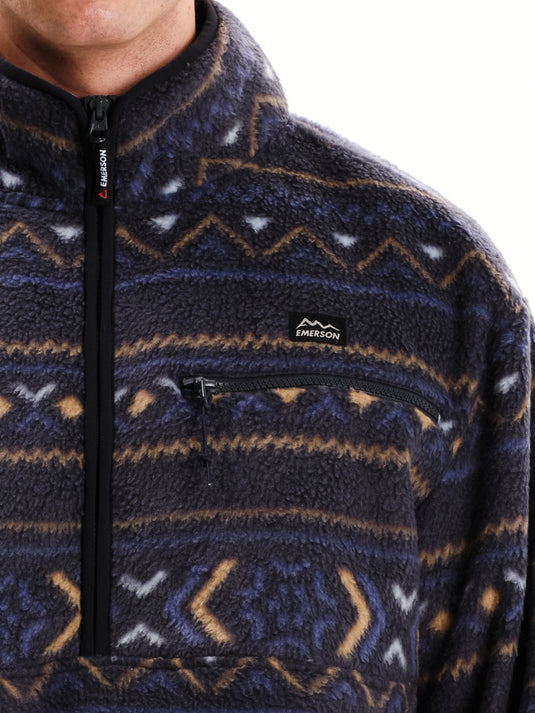 Emerson Men's High Pile Half Zip Fleece Midnight 252.EM280.105-PR546