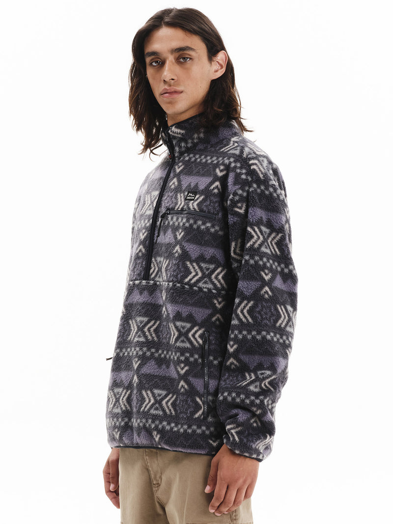 Load image into Gallery viewer, Emerson Men's High Pile Half Zip Fleece Off Black 252.EM280.105-PR548
