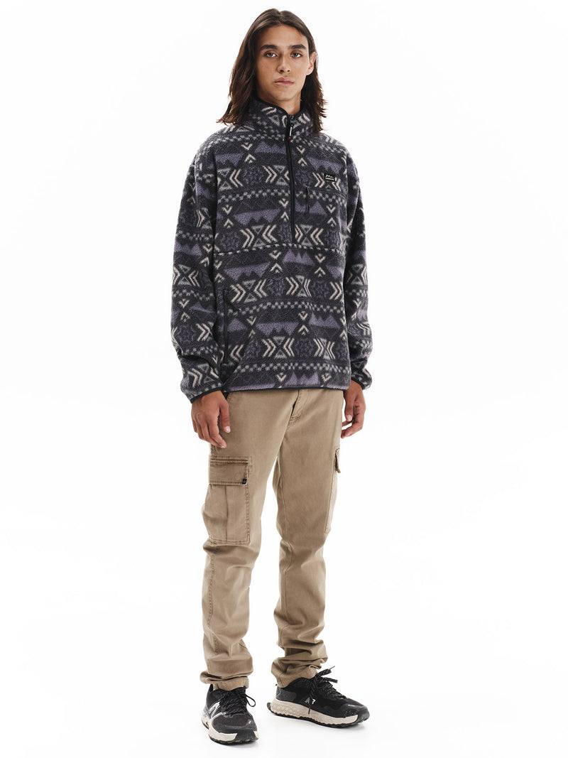 Load image into Gallery viewer, Emerson Men's High Pile Half Zip Fleece Off Black 252.EM280.105-PR548
