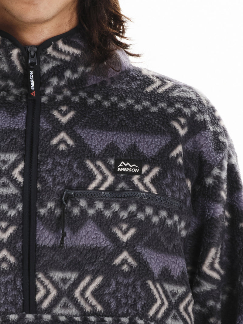 Load image into Gallery viewer, Emerson Men's High Pile Half Zip Fleece Off Black 252.EM280.105-PR548
