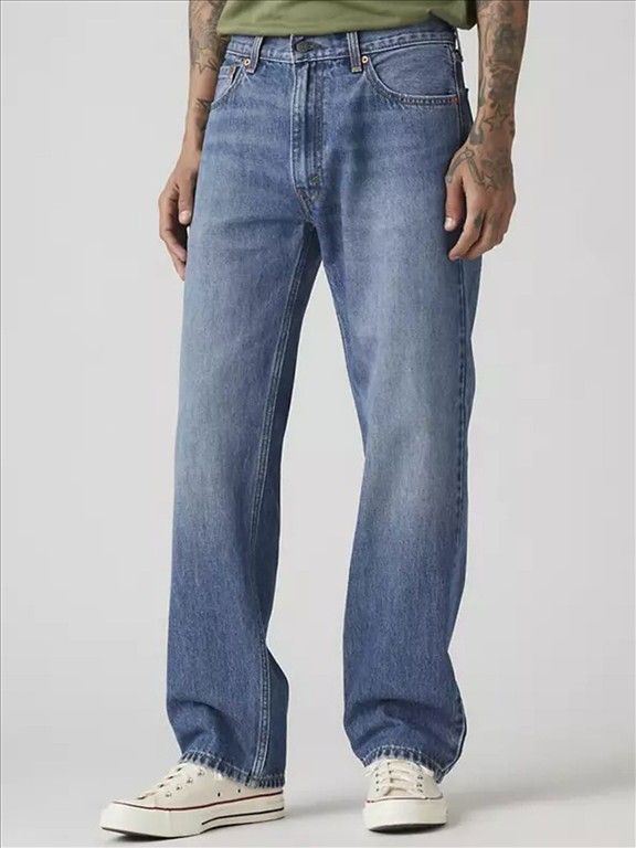 Load image into Gallery viewer, Levi's Men's 555 Relaxed Straight Jeans Dark Wash A72230011
