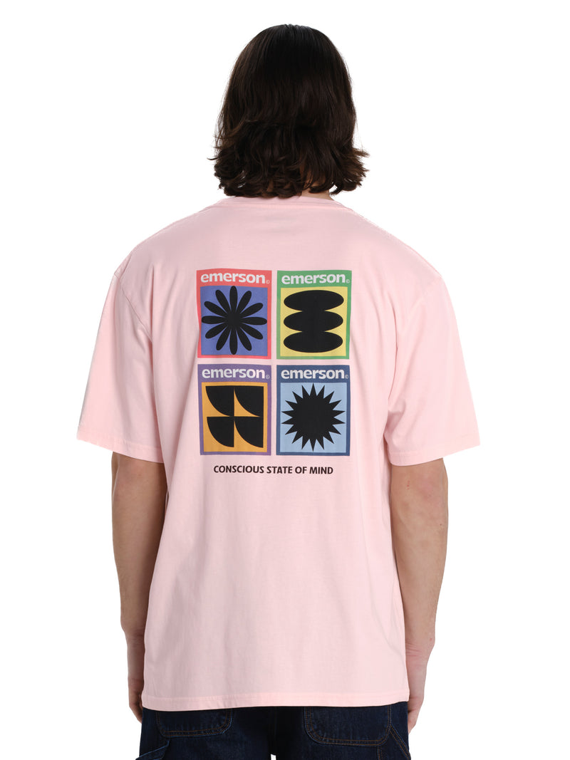 Load image into Gallery viewer, Emerson Men's "Concious State Of Mind" Short Sleeve T-shirt Blush Pink 261.EM33.19-Blush-Pink
