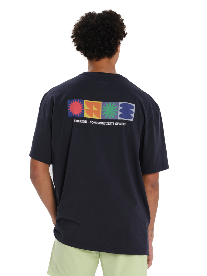 Load image into Gallery viewer, Emerson Men's "Concious State Of Mind" Short Sleeve T-shirt D. Navy 261.EM33.19B-D-Navy
