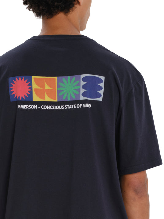 Emerson Men's "Concious State Of Mind" Short Sleeve T-shirt D. Navy 261.EM33.19B-D-Navy