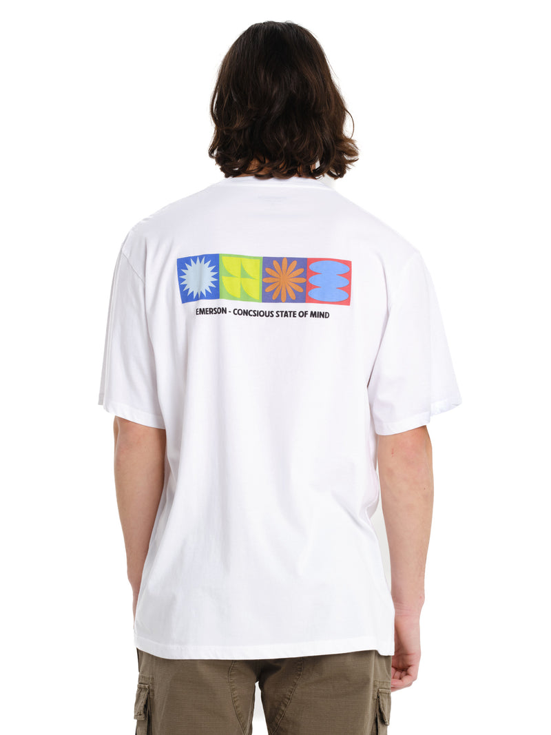 Load image into Gallery viewer, Emerson Men's "Concious State Of Mind" Short Sleeve T-shirt White 261.EM33.19B-White
