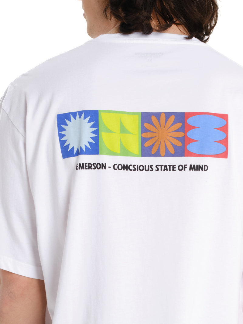 Load image into Gallery viewer, Emerson Men's "Concious State Of Mind" Short Sleeve T-shirt White 261.EM33.19B-White
