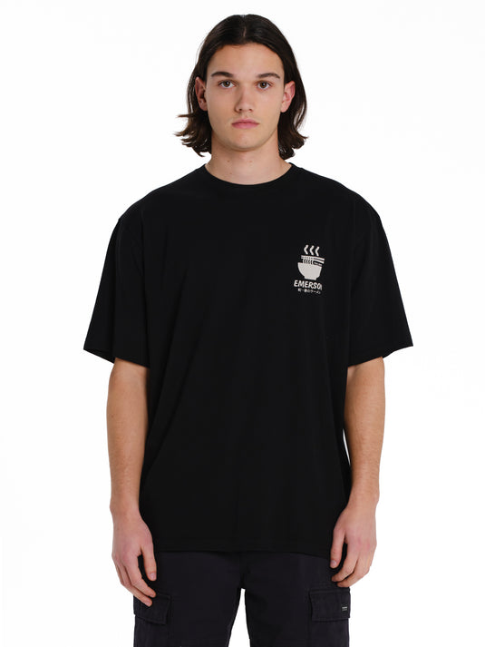 Emerson Men's "Ramen Club" Short Sleeve T-shirt Black 261.EM33.23-Black