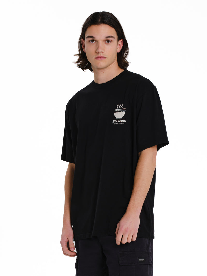 Load image into Gallery viewer, Emerson Men's "Ramen Club" Short Sleeve T-shirt Black 261.EM33.23-Black
