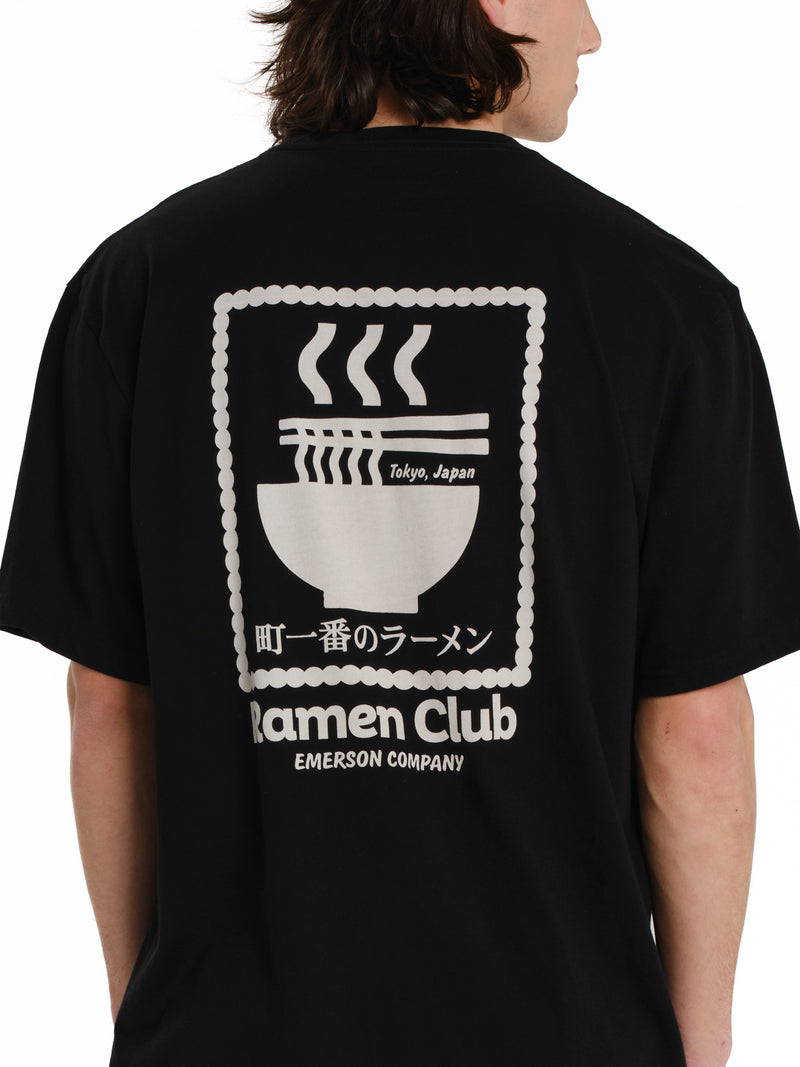 Load image into Gallery viewer, Emerson Men's "Ramen Club" Short Sleeve T-shirt Black 261.EM33.23-Black
