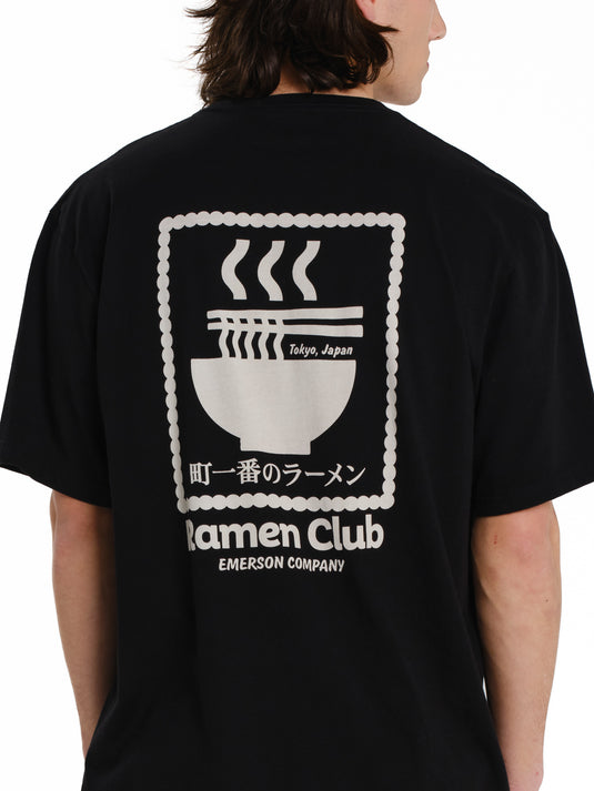 Emerson Men's "Ramen Club" Short Sleeve T-shirt Black 261.EM33.23-Black