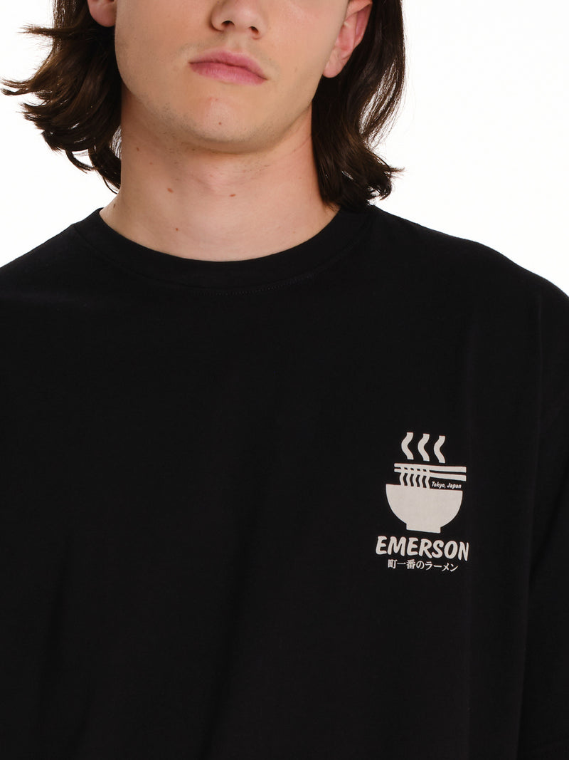 Load image into Gallery viewer, Emerson Men's "Ramen Club" Short Sleeve T-shirt Black 261.EM33.23-Black
