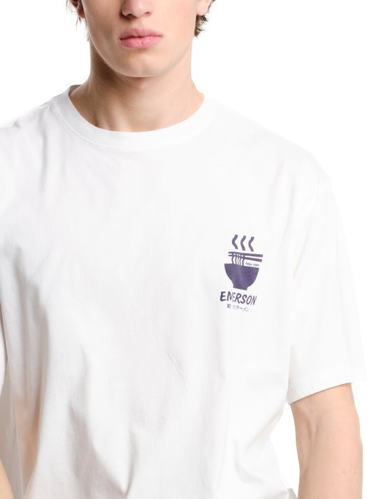Emerson Men's "Ramen Club" Short Sleeve T-shirt 261.EM33.23-Frosty-White