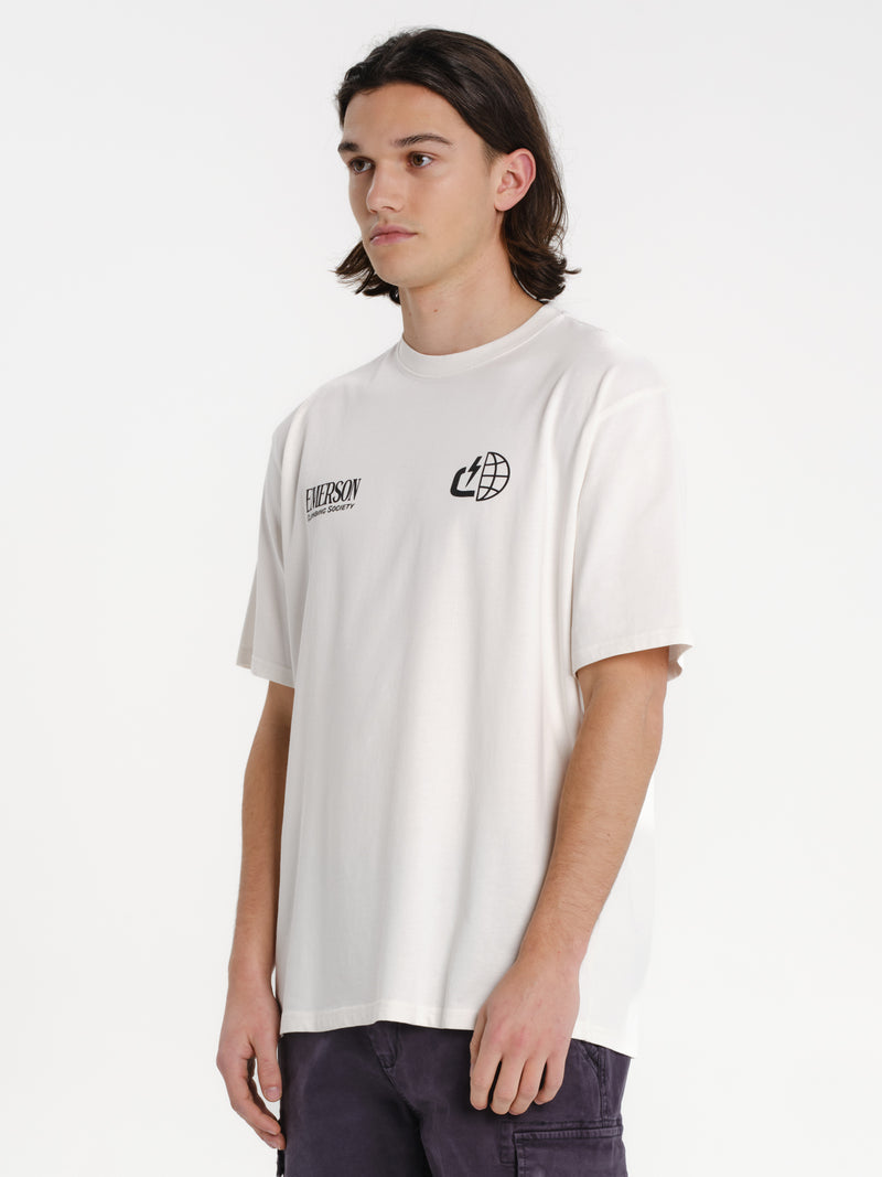 Load image into Gallery viewer, Emerson Men's "Climbing Society" Short Sleeve T-shirt Off White 261.EM33.26-Off-White
