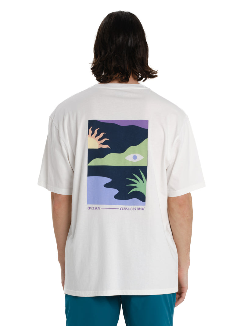 Load image into Gallery viewer, Emerson Men's "Conscious Living" Short Sleeve T-shirt Frosty White 261.EM33.27-Frosty-White
