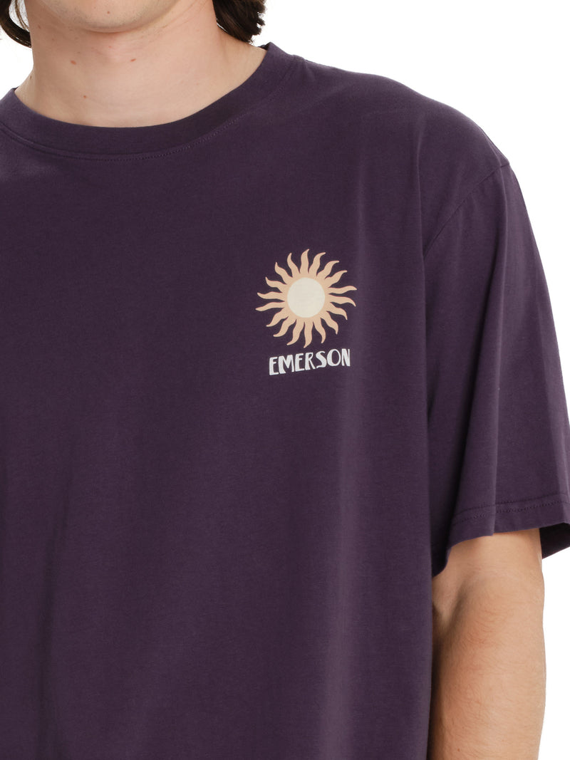 Load image into Gallery viewer, Emerson Men's "Conscious Living" Short Sleeve T-shirt Grape Purple 261.EM33.27-Grape-Purple
