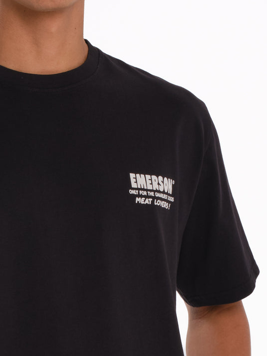 Emerson Men's "World Famous Steaks" Short Sleeve T-shirt Black 261.EM33.29-Black