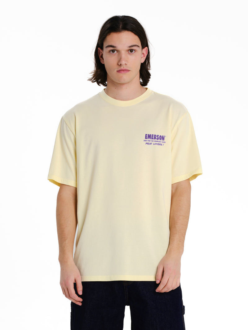 Load image into Gallery viewer, Emerson Men's "World Famous Steaks" T-shirt 261.EM33.29-Pale-Yellow
