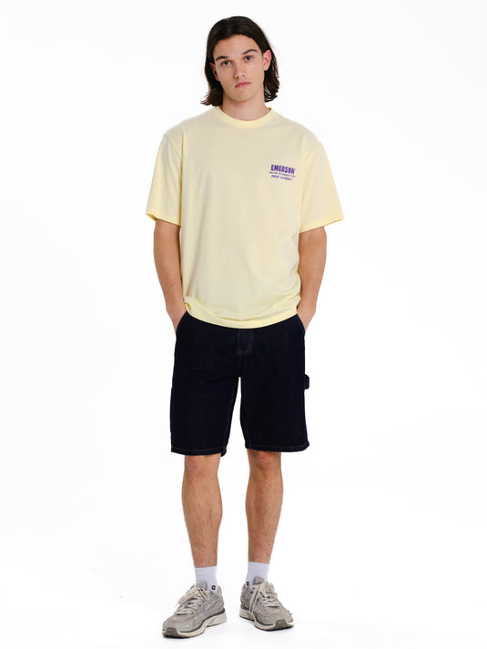 Emerson Men's "World Famous Steaks" T-shirt 261.EM33.29-Pale-Yellow