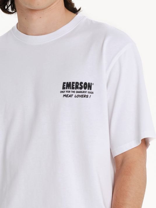 Emerson Men's "World Famous Steaks" Short Sleeve T-shirt White 261.EM33.29-White