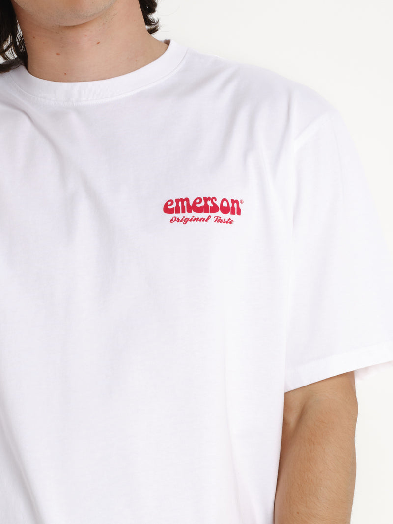 Load image into Gallery viewer, Emerson Men's Pizza Short Sleeve T-shirt White 261.EM33.35-White

