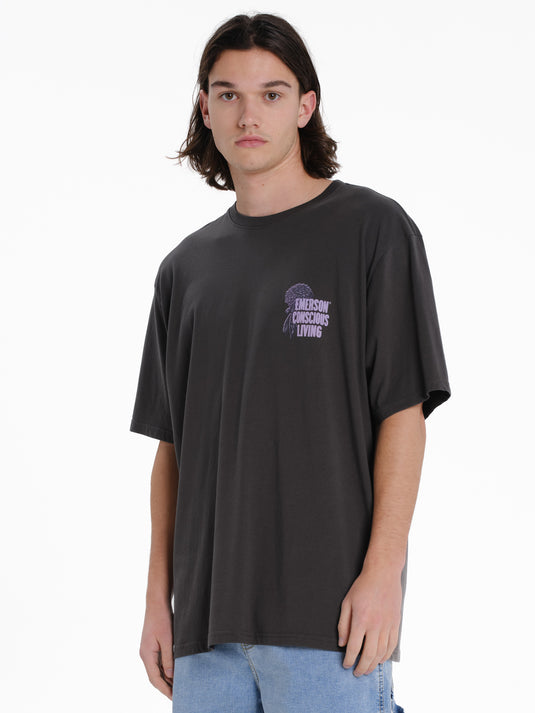 Emerson Men's "Conscious Living" Short Sleeve T-shirt Charcoal 261.EM33.55-Charcoal