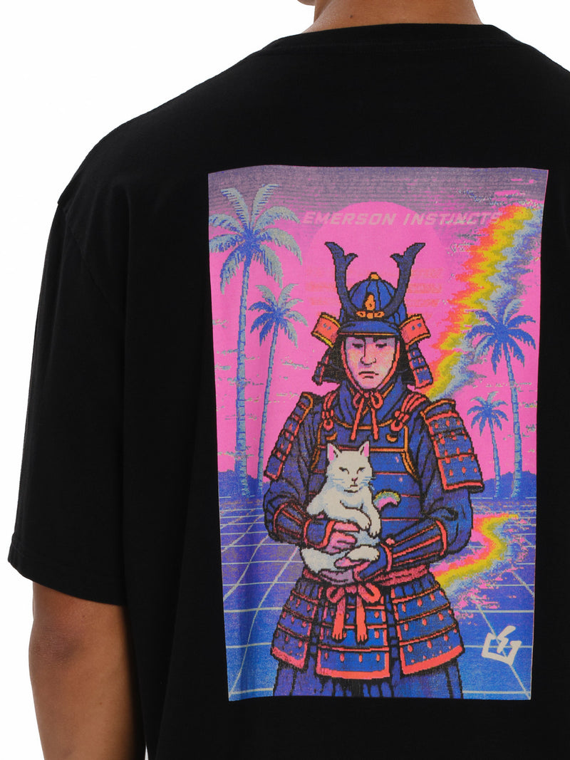 Load image into Gallery viewer, Emerson Men's "Samurai" Short Sleeve T-shirt Black 261.EM33.61-Black
