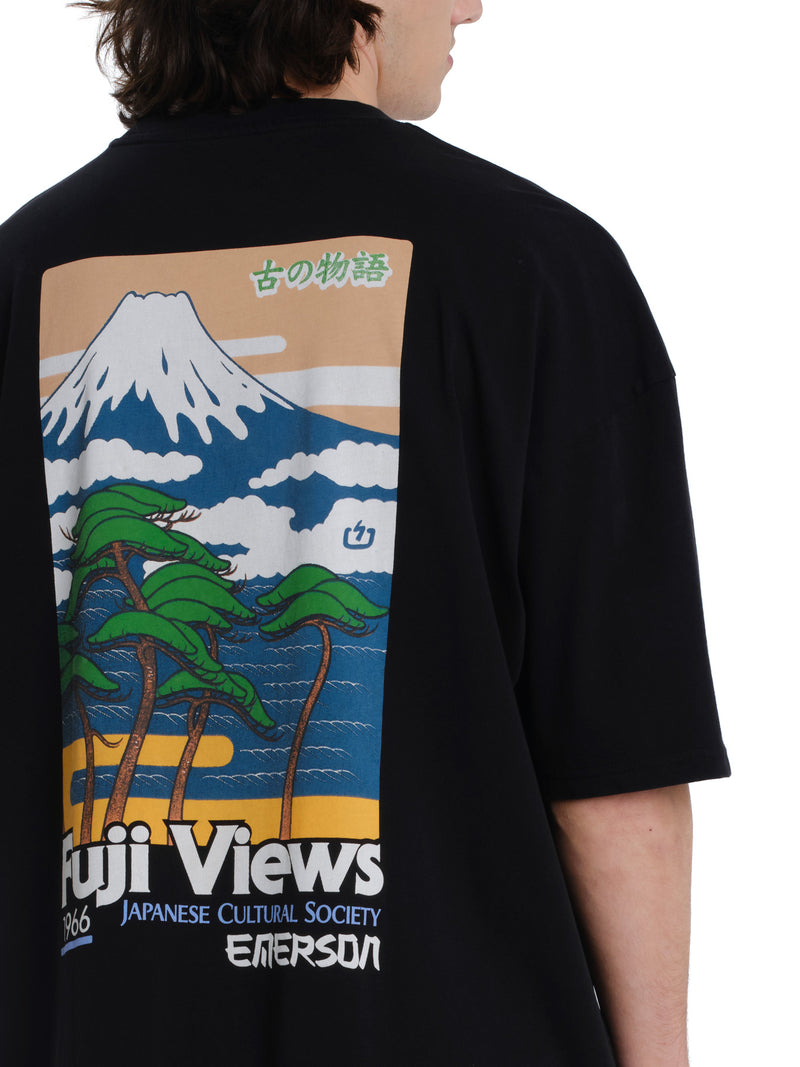 Load image into Gallery viewer, Emerson Men's "Fuji Views" Short Sleeve T-shirt Black 261.EM33.65-Black
