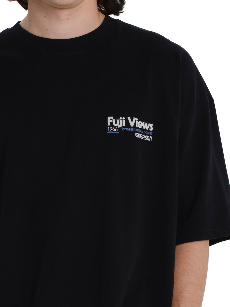 Load image into Gallery viewer, Emerson Men's "Fuji Views" Short Sleeve T-shirt Black 261.EM33.65-Black
