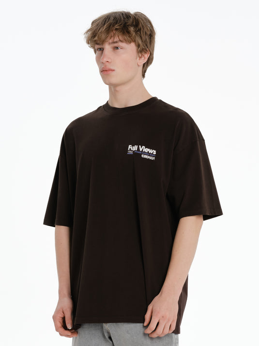Emerson Men's "Fuji Views" Short Sleeve T-shirt Coffee Brown 261.EM33.65-Coffee-Brown