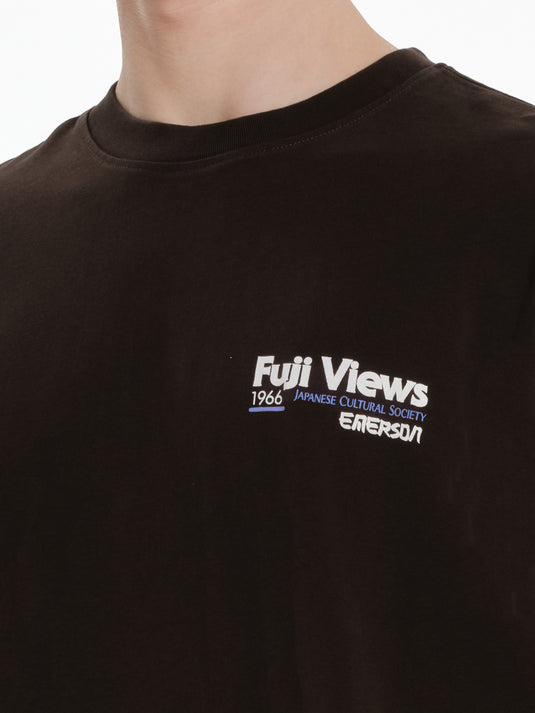 Emerson Men's "Fuji Views" Short Sleeve T-shirt Coffee Brown 261.EM33.65-Coffee-Brown