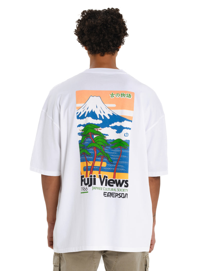 Load image into Gallery viewer, Emerson Men's "Fuji Views" Short Sleeve T-shirt White 261.EM33.65-White
