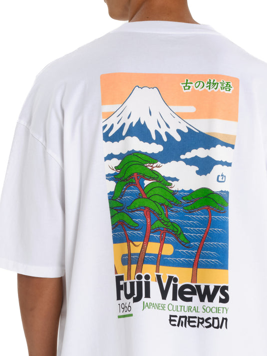 Emerson Men's "Fuji Views" Short Sleeve T-shirt White 261.EM33.65-White