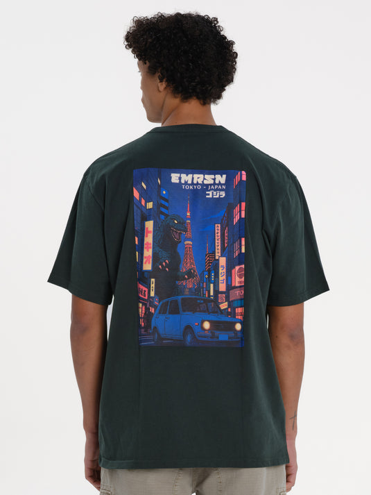 Emerson Men's "Tokyo Japan" Short Sleeve T-shirt Forest Teal 261.EM33.66-Forest-Teal