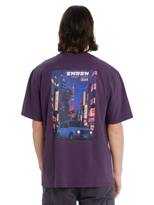 Emerson Men's "Tokyo Japan" Short Sleeve T-shirt Grape Purple 261.EM33.66-Grape-Purple